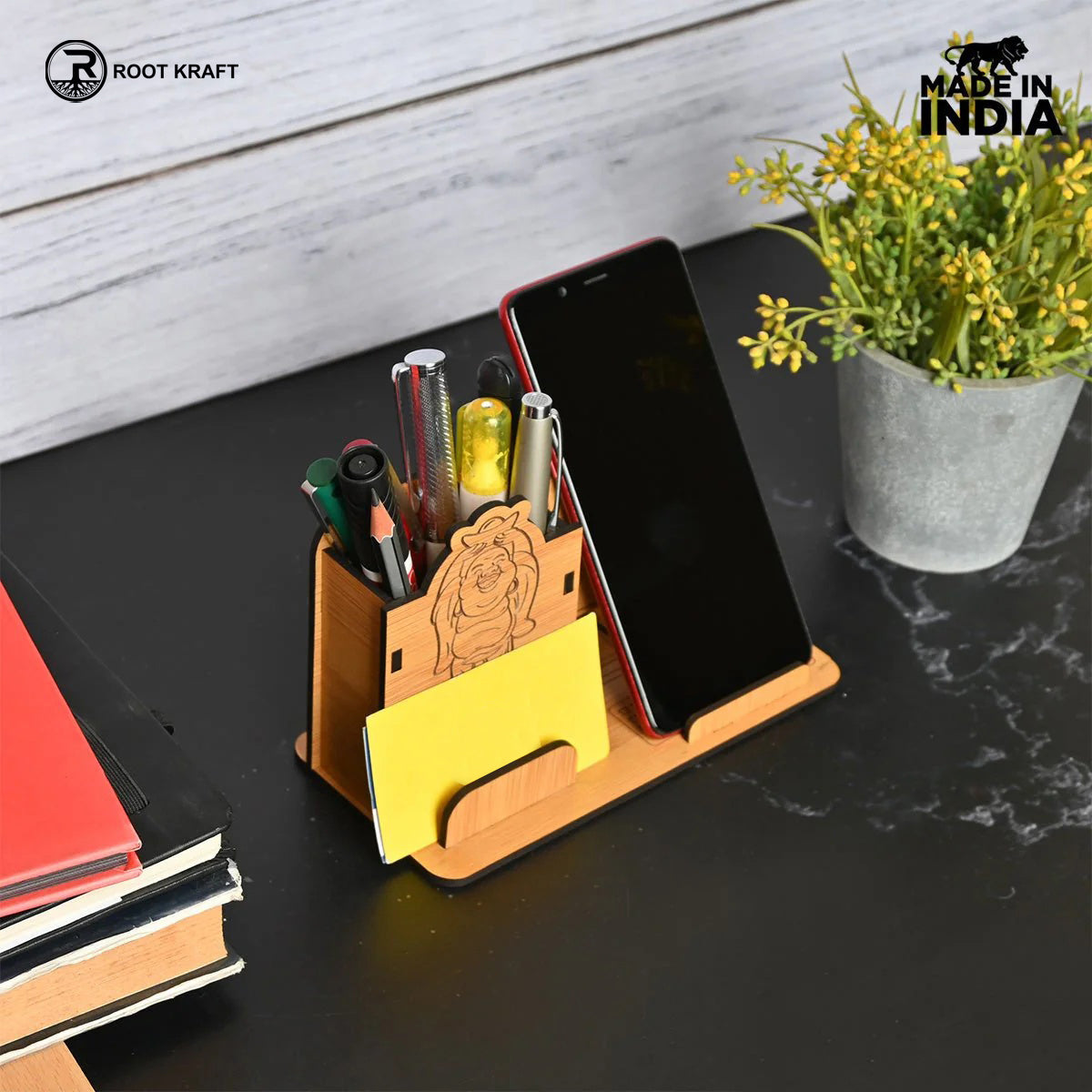 Lifetime Calendar & Good Luck Desk Organizer Combo | Office Table Decorative Items | Farewell Gift