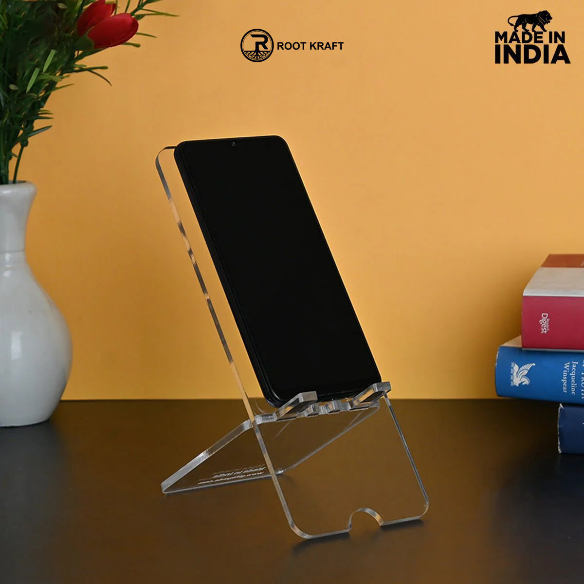 Portable Mobile Stand With Charging Slot | Mobile Accessories | Desk Decor