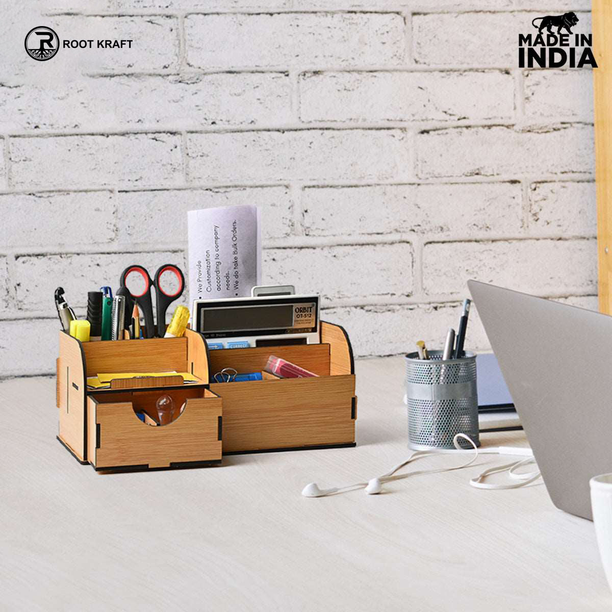 All in One - Multi functional 9 Section Mesh Desk Organizer | Desk Accessories