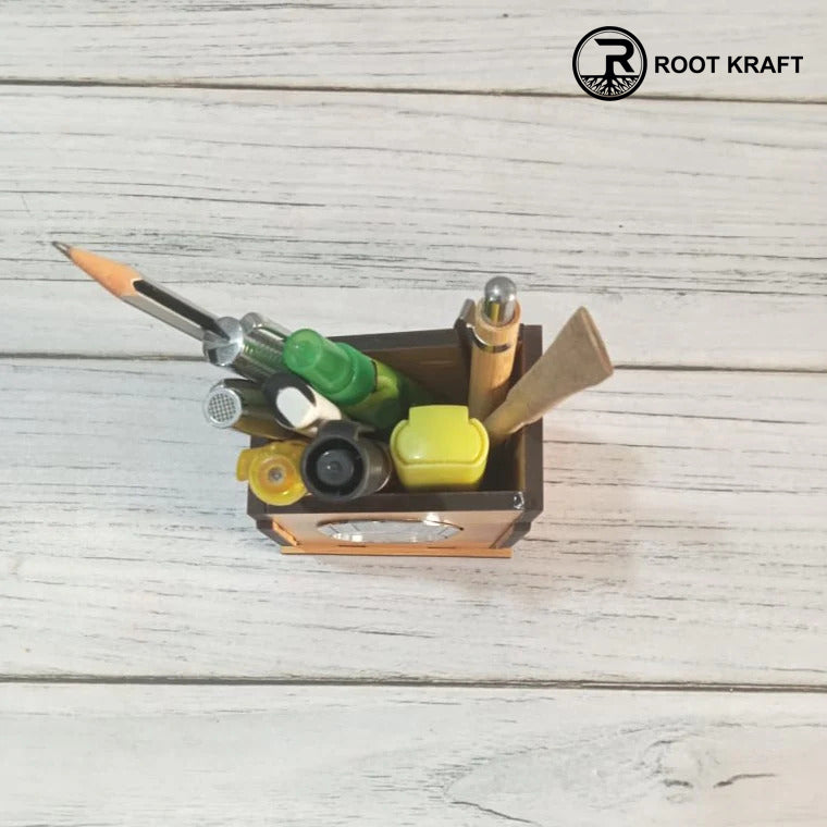 Desk Organizer With Clock | Pen Holder | Corporate Gifts