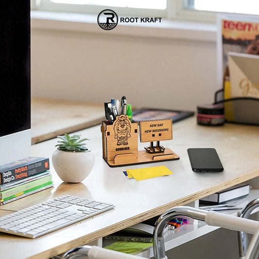 Lifetime Calendar & Good Luck Desk Organizer Combo | Office Table Decorative Items | Farewell Gift