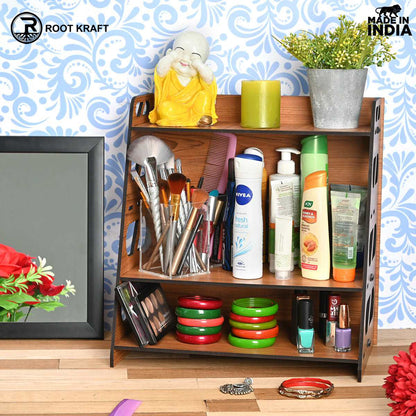 Book Rack 4 Layer Wooden Book Stand for Table | Multipurpose Home Decor Storage Rack & Book Shelf for Wall (DIY)