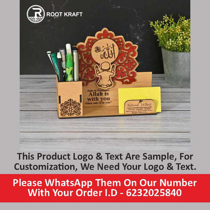 Eco-Friendly Customized Pen Holder With Spacious Visiting Card Holder | Durable Workspace Solution | Perfect For Corporate Gifting
