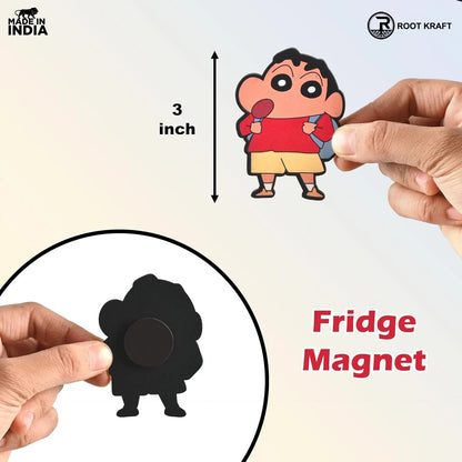 Wooden Fridge Magnet Set – Pack of 6 | Cartoon, Emoji & Veggie Designs | Cute, Fun & Durable Refrigerator Magnets
