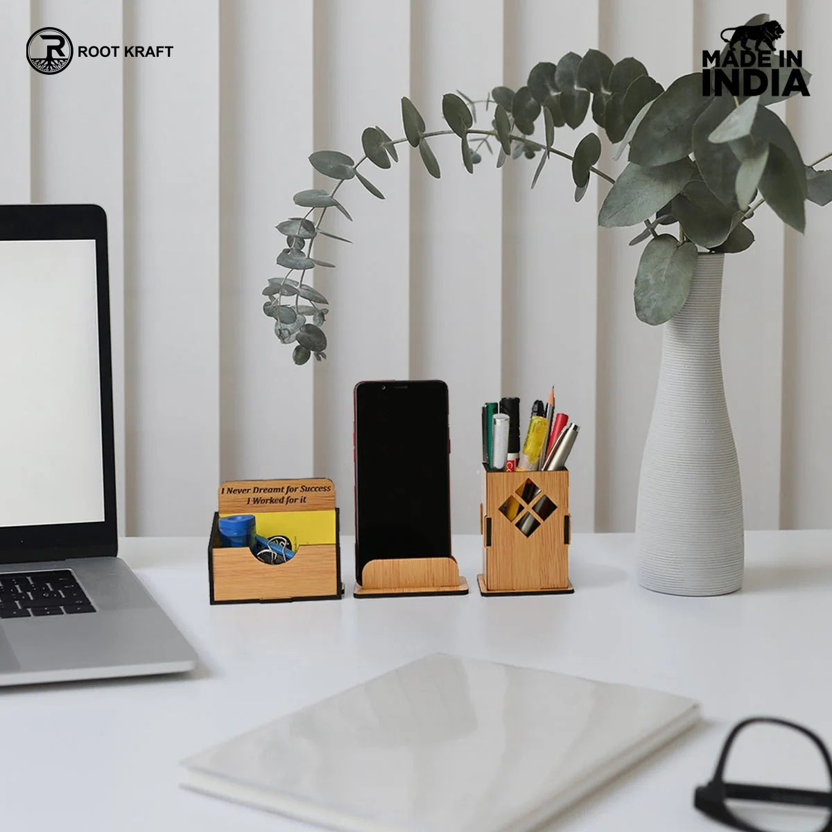 3 in 1 Mobile Stand, Pen Stand and Card Holder | Desk Accessories | Corporate Gifts