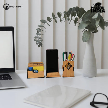 3 in 1 Mobile Stand, Pen Stand and Card Holder | Desk Accessories | Corporate Gifts
