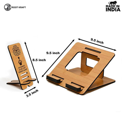 3 Level Portable Laptop Stand with Portable Mobile Holder Combo | Customized Corporate Gifts | Work From Home