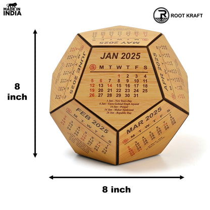 3D Pentagon Desk Calendar 2025 | Table Calendar | Eco-Friendly