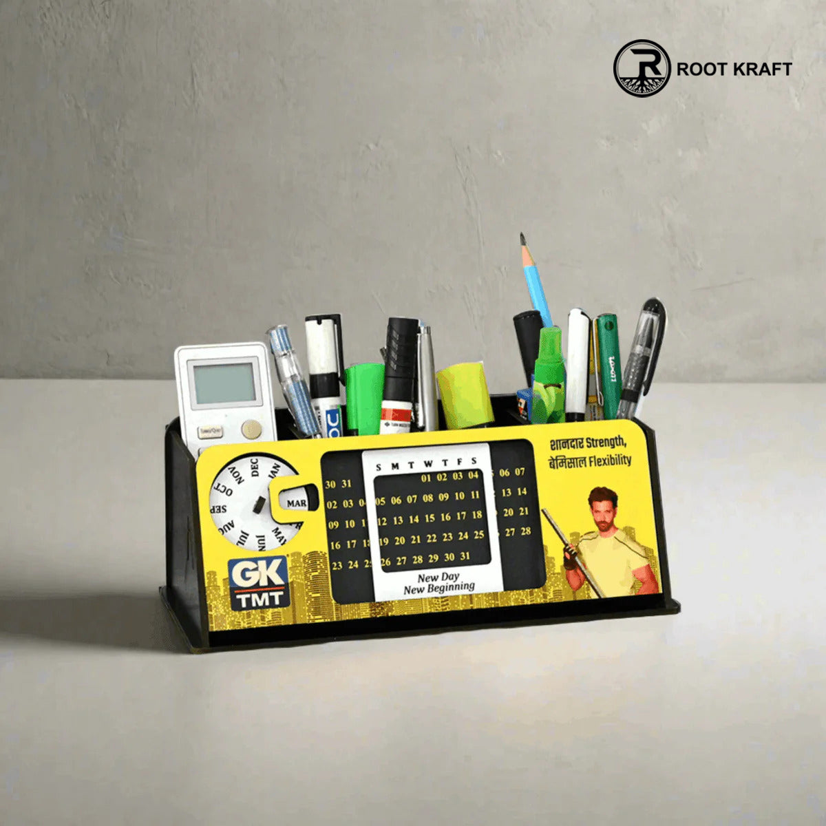 Customize Desk Organizer With Lifetime Calendar | Customized Product For Brand | Corporate Gift