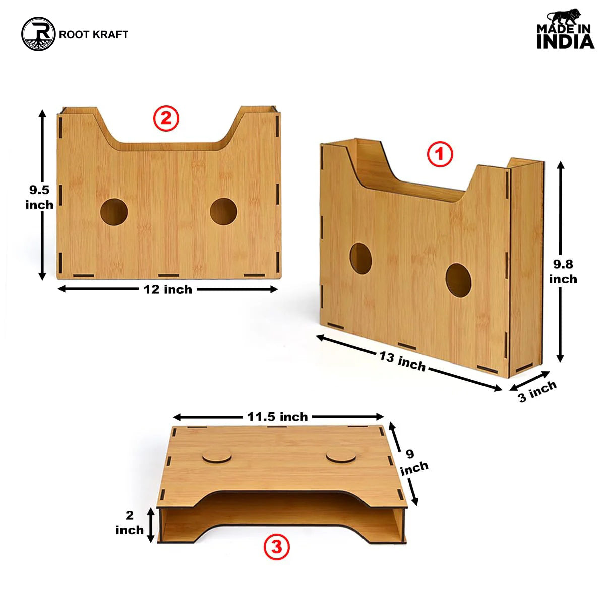 File Organiser 3 Tier Paper Tray For Office Desk, Horizontal & Vertical Adjustment A4 Documents Organizer