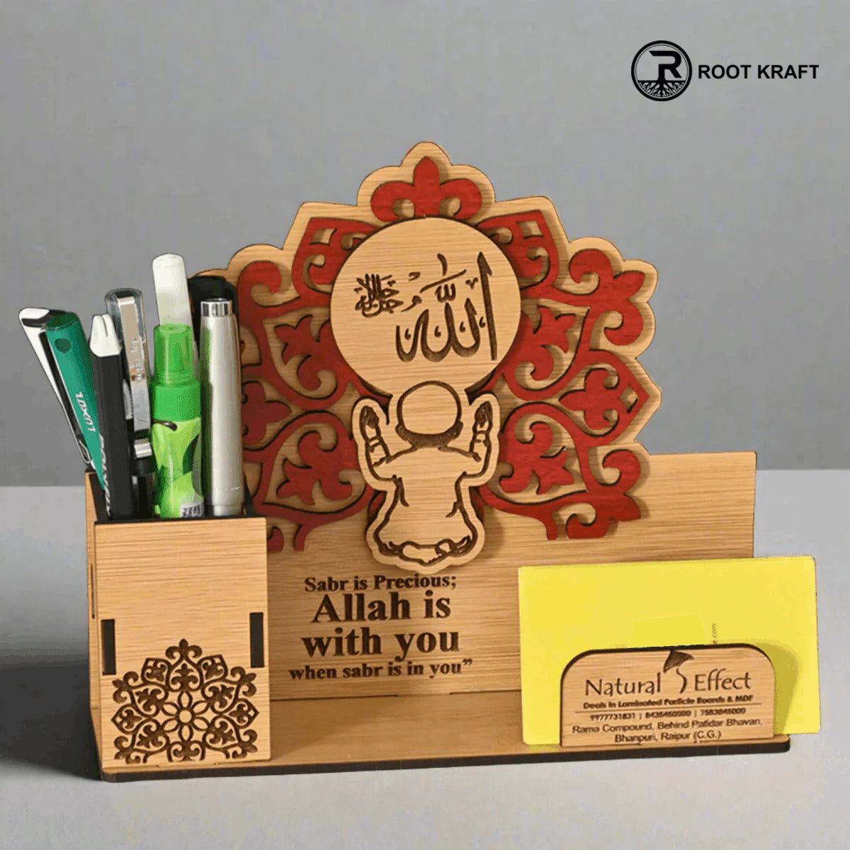 Eco-Friendly Customized Pen Holder With Spacious Visiting Card Holder | Durable Workspace Solution | Perfect For Corporate Gifting