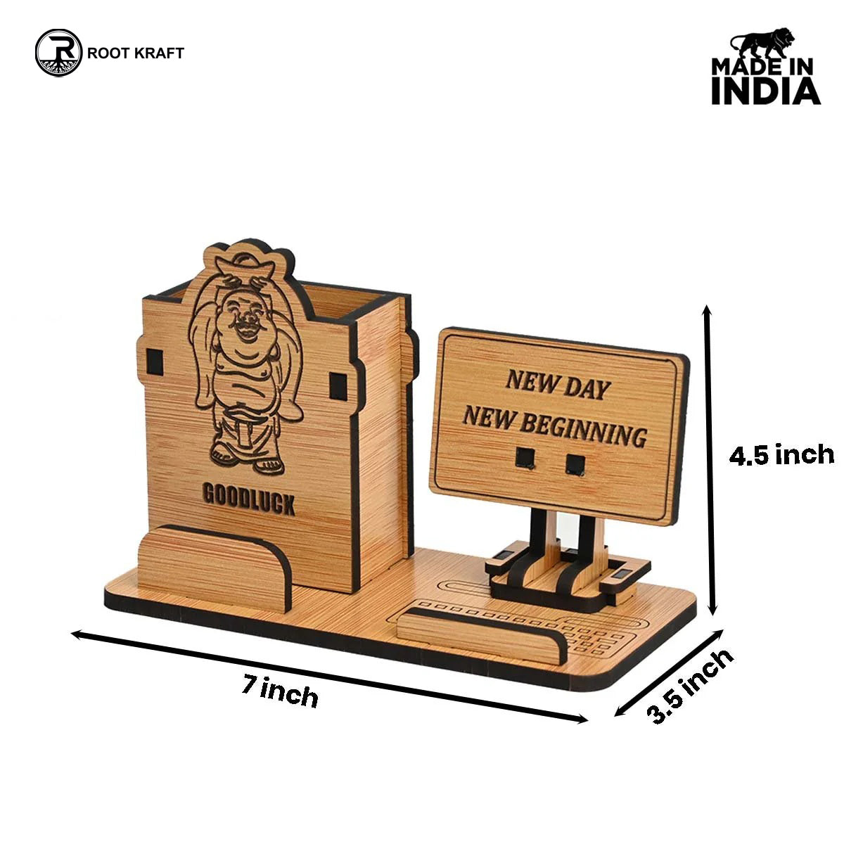 Lifetime Calendar & Good Luck Desk Organizer Combo | Office Table Decorative Items | Farewell Gift