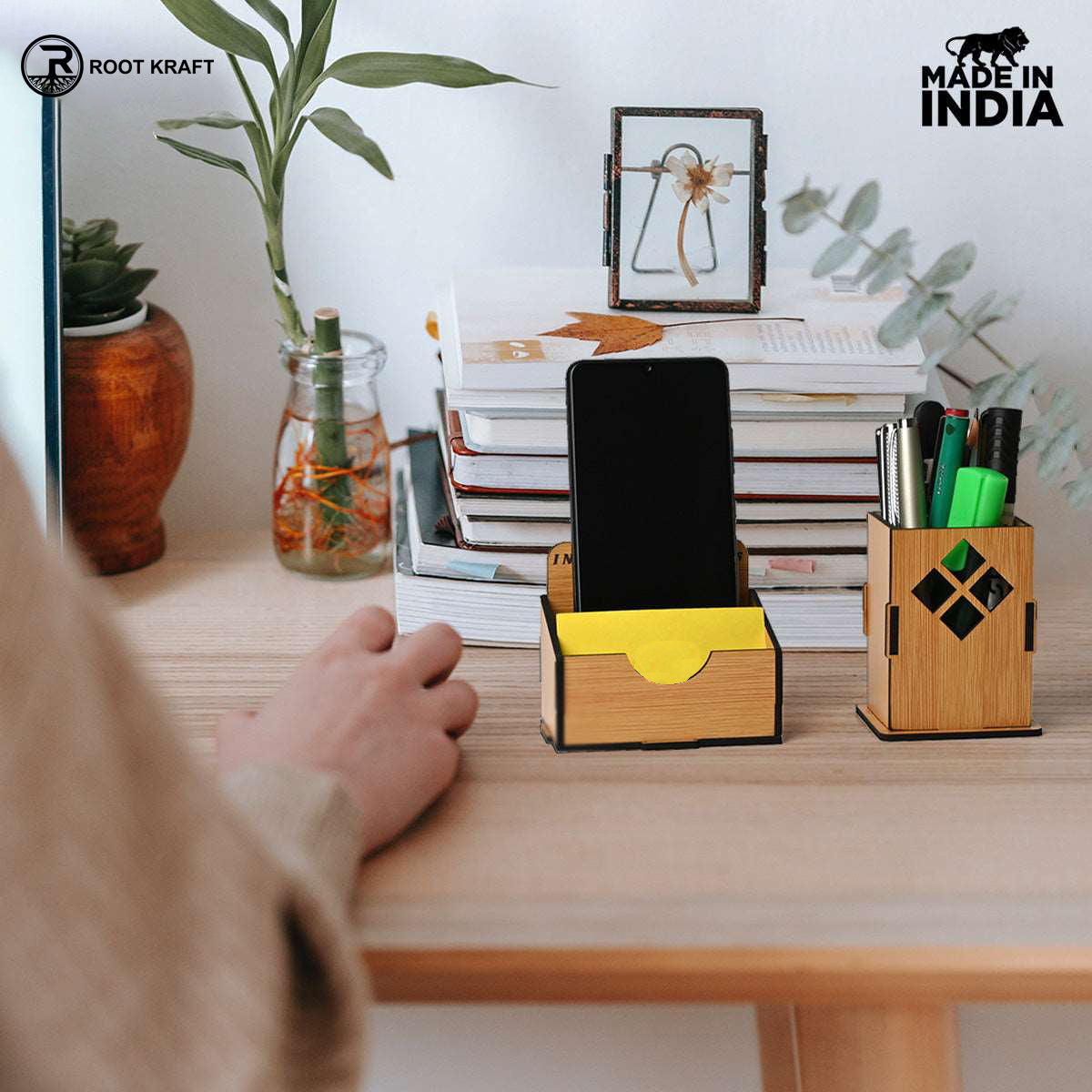 3 in 1 Mobile Stand, Pen Stand and Card Holder | Desk Accessories | Corporate Gifts