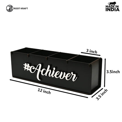 Motivational Desk Organizer | 4 Compartments | Desk Accessories