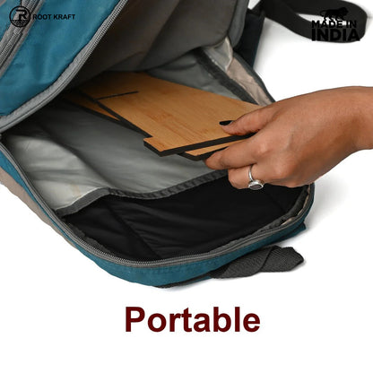 Cross Laptop Stand For Desk With Mobile Stand | Portable Easy to Carry | Compatible with All (2 pc Combo Pack) (eco Friendly)