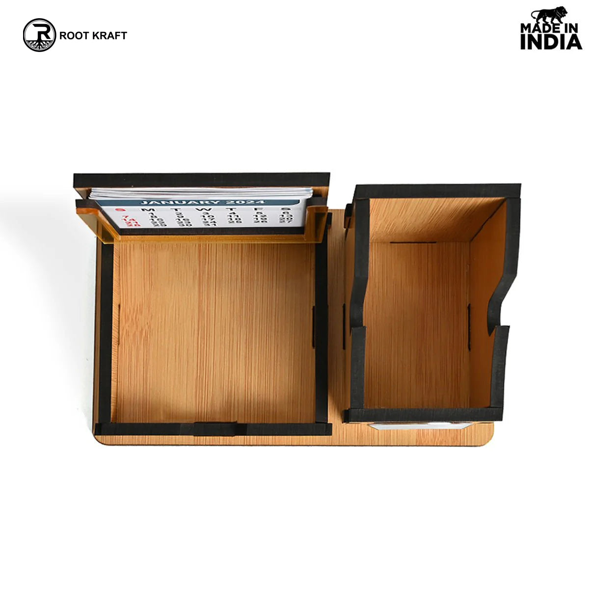Mini Desk Organizer with Clock & Calendar 2026 | Desk Calendar | Desk Accessories
