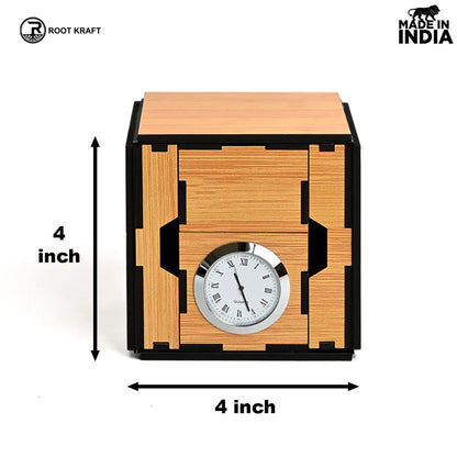 Foldable All in One Office Desk Organizer With Clock, Calendar 2025 & Mobile Stand | Desk Accessories