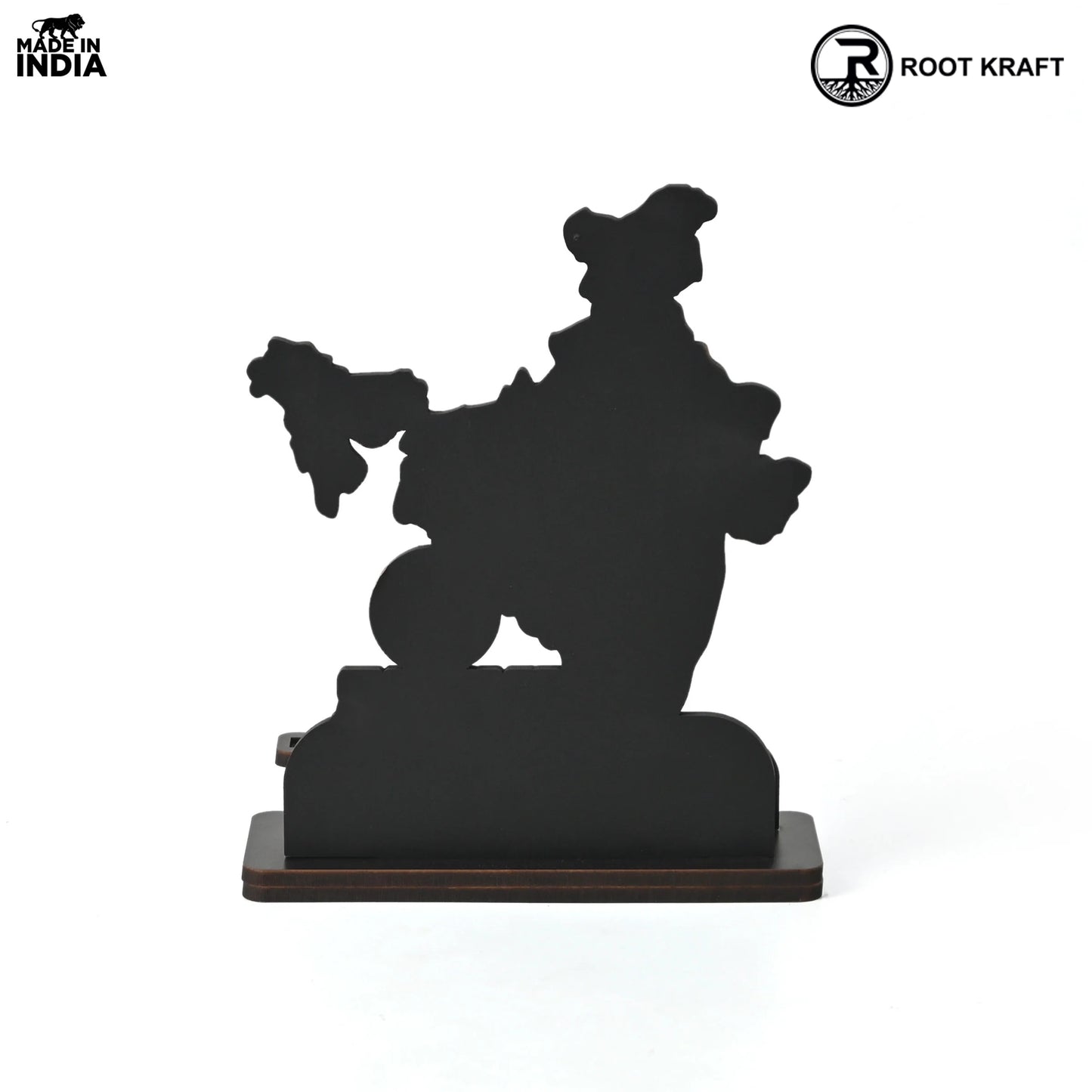 India Map Desk Table Top with Pen Holder & Visiting Card Stand – Showcasing Iconic Places, Pride Animals, and Culture | Patriotic Gifts for Republic Day & Independence Day