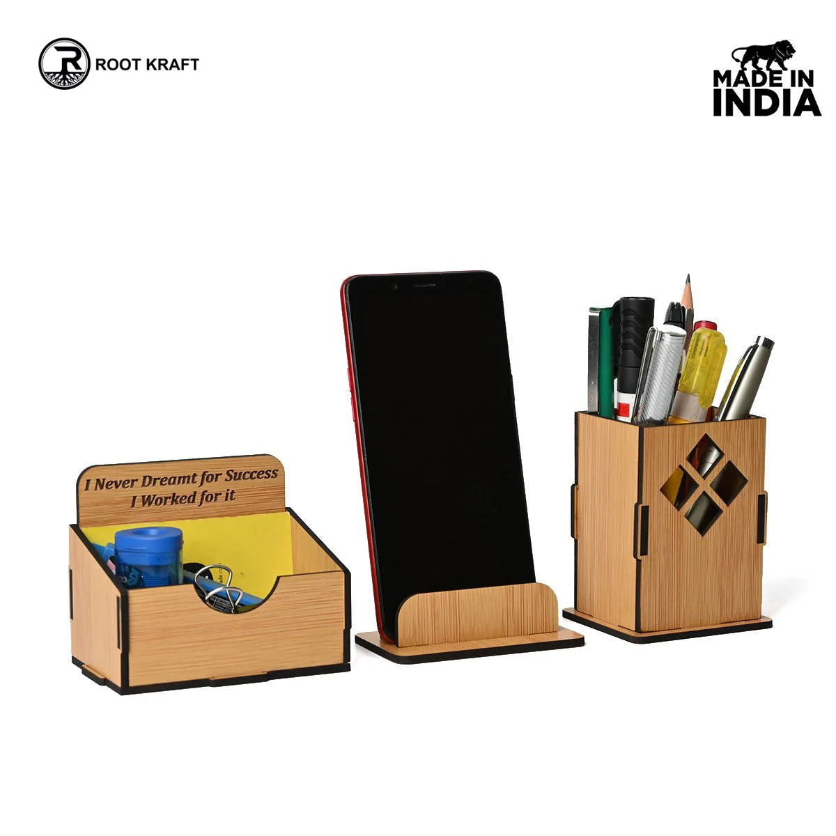 3 in 1 Mobile Stand, Pen Stand and Card Holder | Desk Accessories | Corporate Gifts