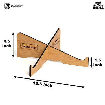 Cross Laptop Stand For Desk With Mobile Stand | Portable Easy to Carry | Compatible with All (2 pc Combo Pack) (eco Friendly)
