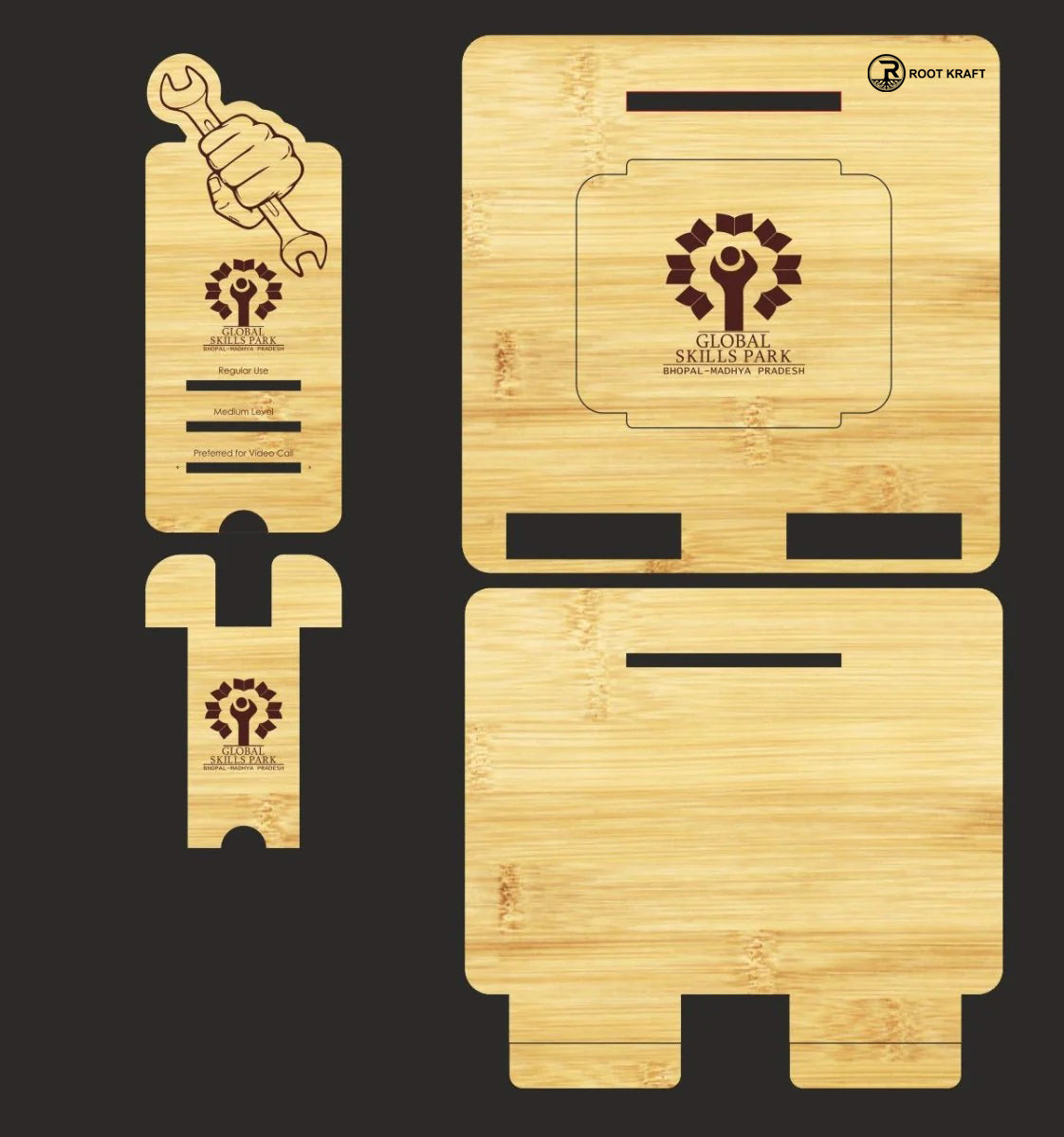 3 Level Portable Laptop Stand with Portable Mobile Holder Combo | Customized Corporate Gifts | Work From Home