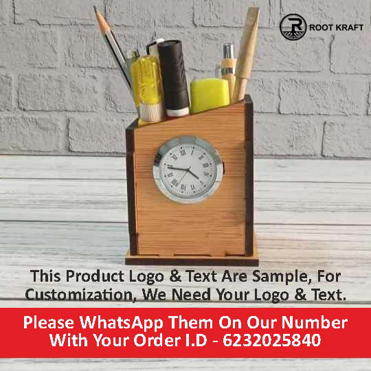 Desk Organizer With Clock | Pen Holder | Corporate Gifts