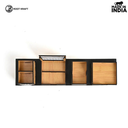 Foldable All in One Office Desk Organizer With Clock, Calendar 2025 & Mobile Stand | Desk Accessories