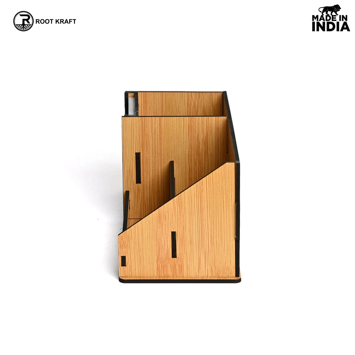 3 Compartment Desk Organizer With 2025 Calendar | Desk Calendar | Desk Accessories