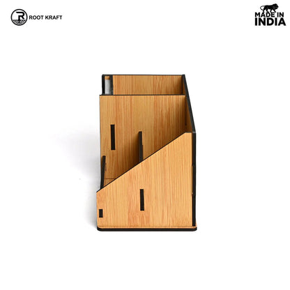 3 Compartment Desk Organizer With 2025 Calendar | Desk Calendar | Desk Accessories