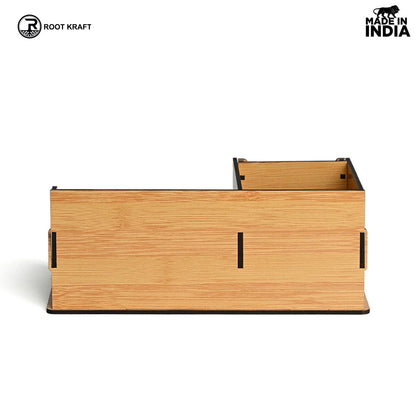 3 Compartment Desk Organizer With 2025 Calendar | Desk Calendar | Desk Accessories