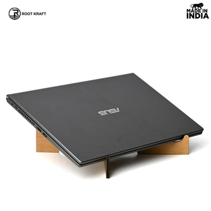 Cross Laptop Stand For Desk With Mobile Stand | Portable Easy to Carry | Compatible with All (2 pc Combo Pack) (eco Friendly)