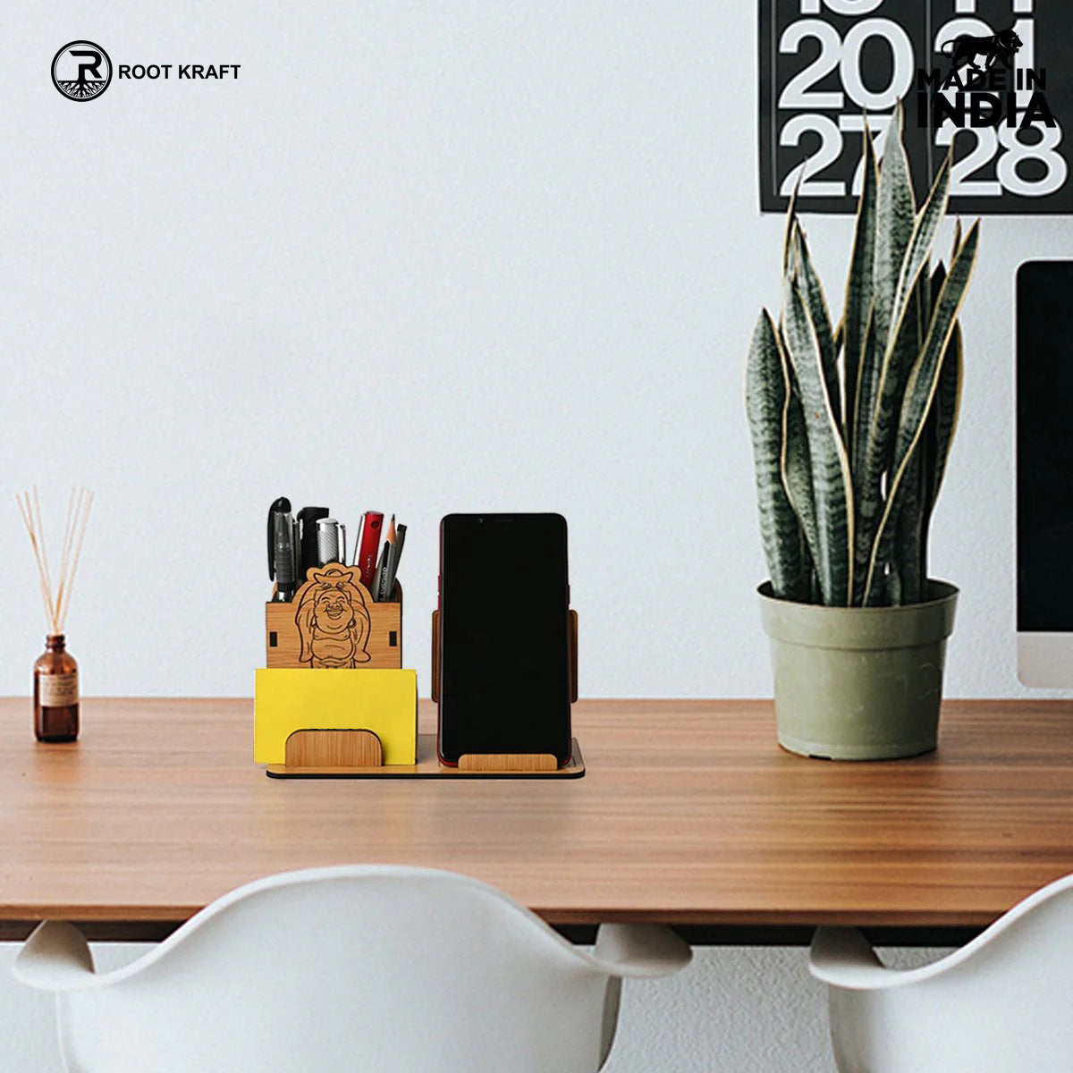 Lifetime Calendar & Good Luck Desk Organizer Combo | Office Table Decorative Items | Farewell Gift