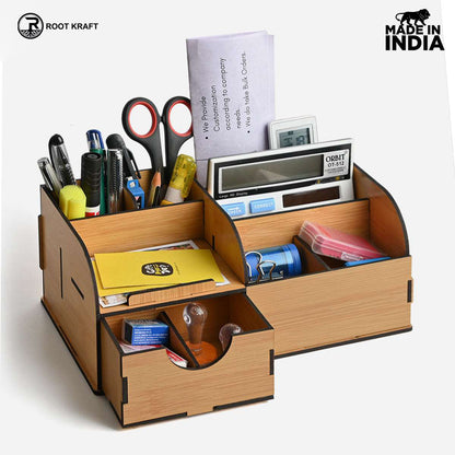 All in One - Multi functional 9 Section Mesh Desk Organizer | Desk Accessories