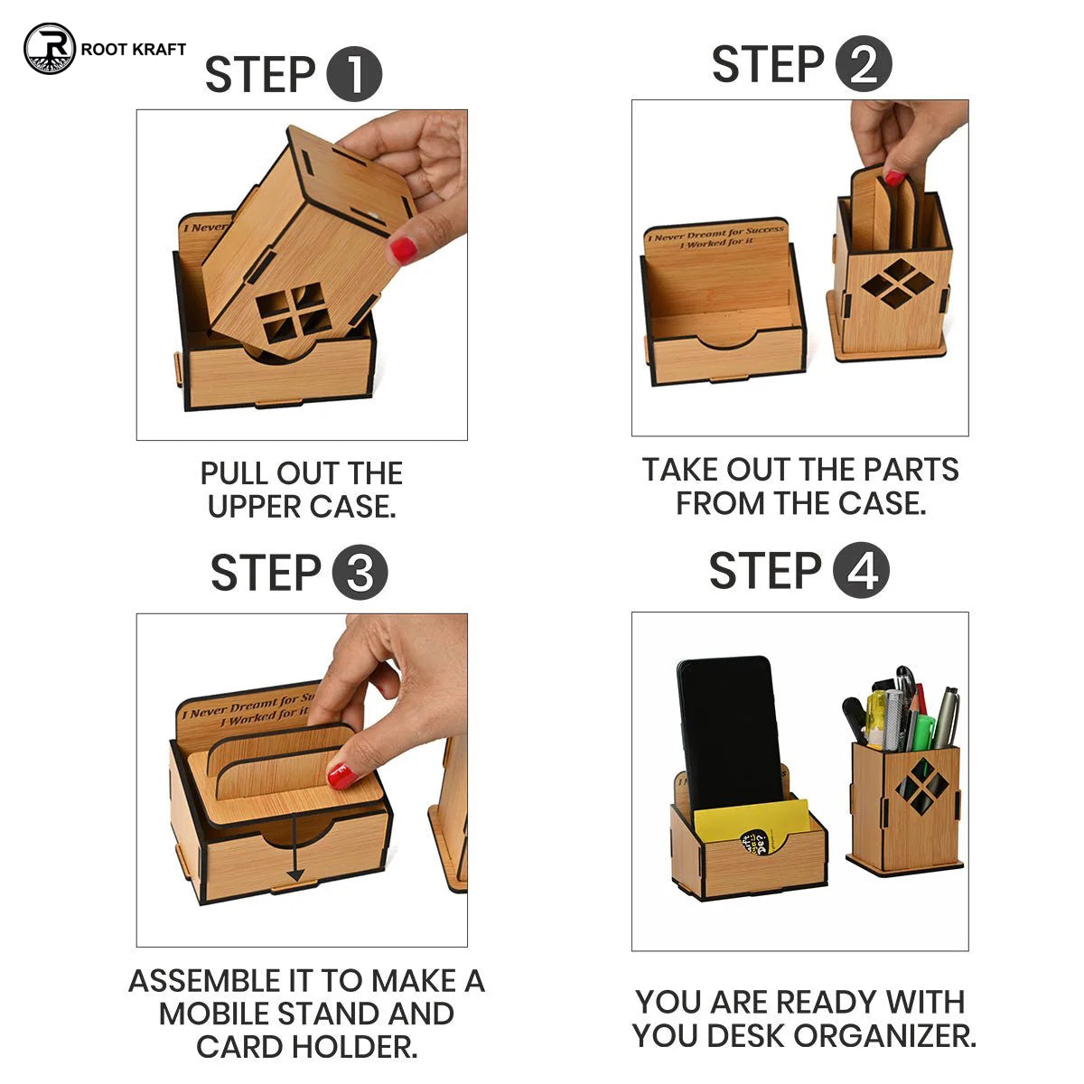 3 in 1 Mobile Stand, Pen Stand and Card Holder | Desk Accessories | Corporate Gifts