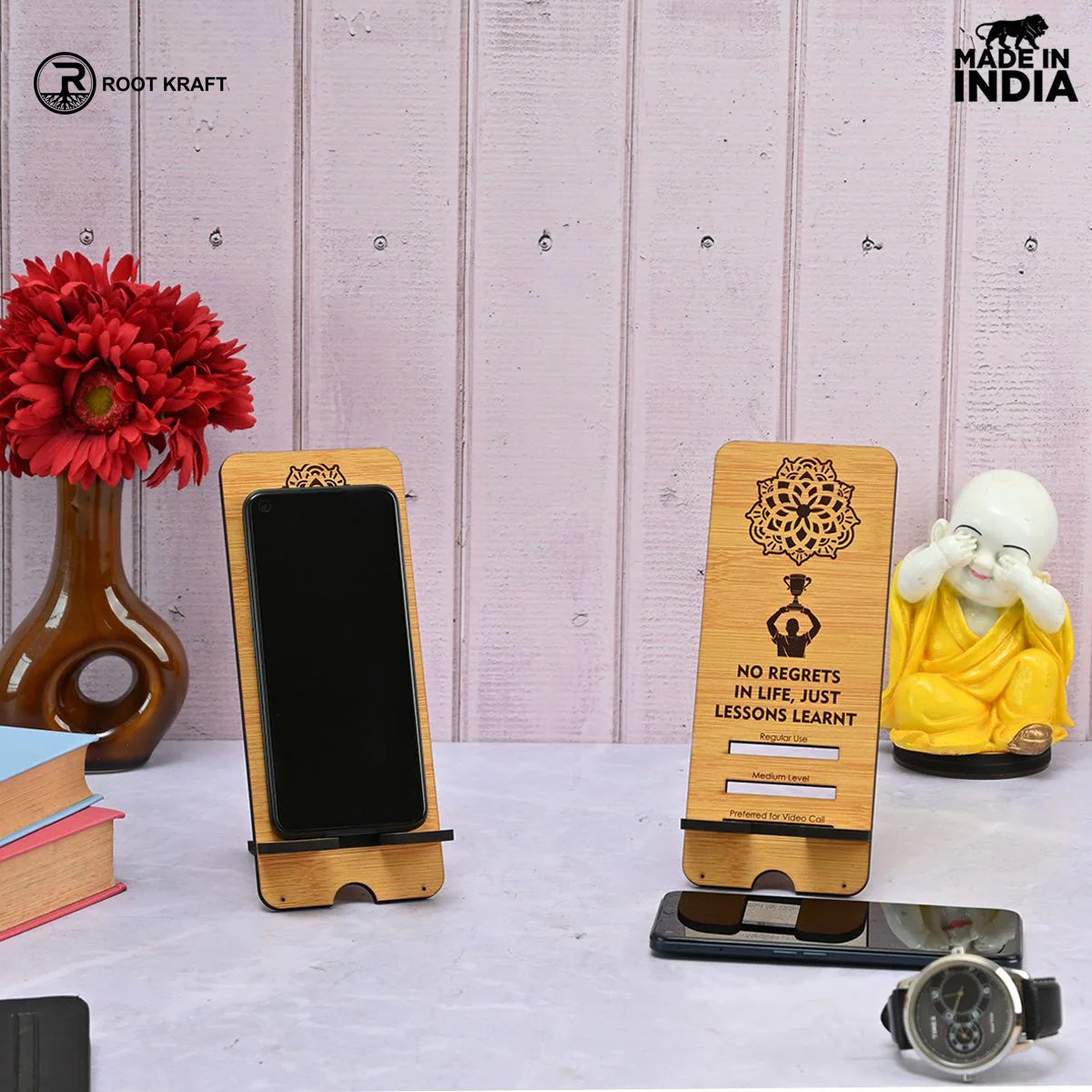 Mobile Stand With 3 Level | Mobile Holder for Table | Compatible with All Mobile Phones