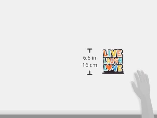 Wooden Study/Office/Home Decor Showpiece | Live Love Laugh, 5.31 Inch, 15.5 cm
