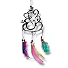 ROOT KRAFT Dream Catcher Car Hanging Ornament – Elegant Acrylic Rear View Mirror Charm – Boho Car Interior Decoration Accessory (Ganesha)