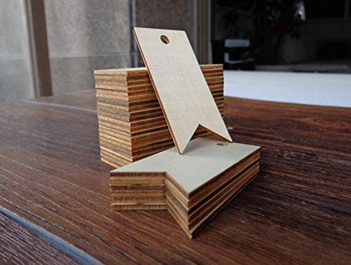 Pine MDF Cutouts Unfinished Tags for Key Chain