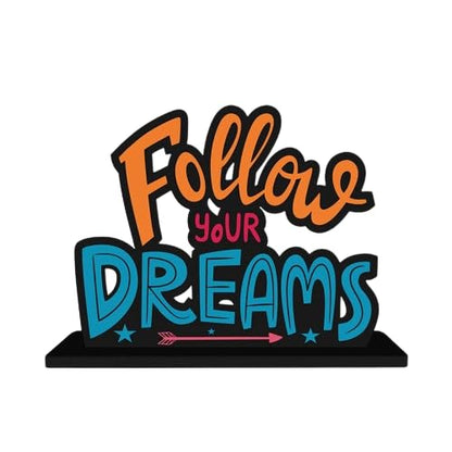 Wooden Motivational Quotes Table Decoration for Office Desk | Home Decor Item | Living Room | Modern Art Wood Showpiece Gift Items (Designs-3)