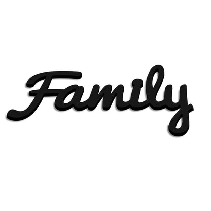 Family MDF Plaque Painted Cutout Ready To Hang Home Décor Wall Art