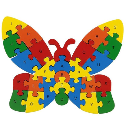 ROOT KRAFT Wooden Giraffe Alphabet and Number Puzzle for Kids, Learning Toy, Giraffe Montessori ABC Educational Alphabet and Number Jigsaw for Toddlers