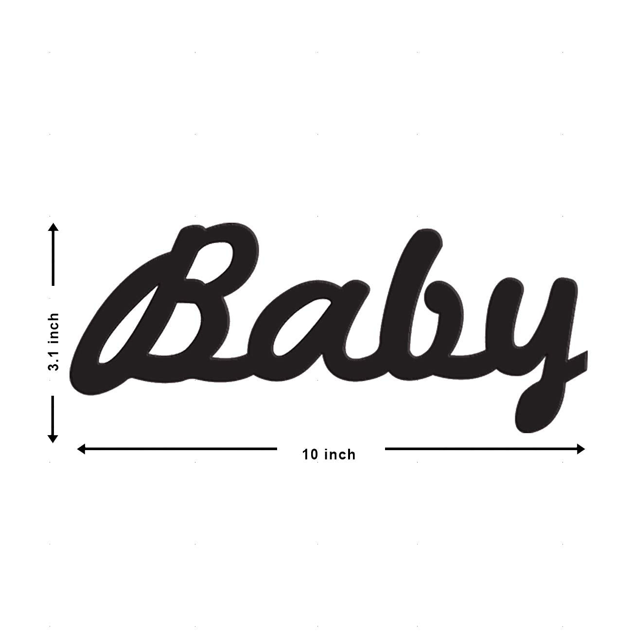 Baby MDF Plaque Painted Cutout Ready to Hang Home Décor Wall Art, MDF Cutout for Gift (3.1 x 10 Inch)