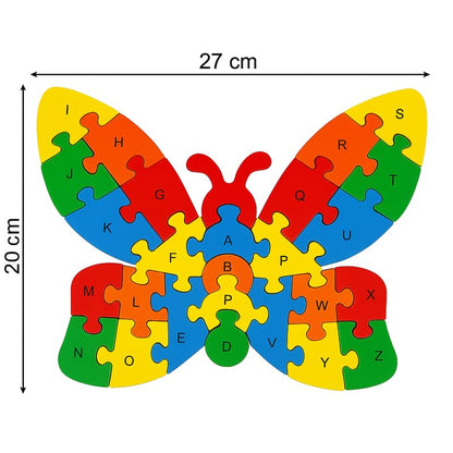 Wooden Butterfly Alphabet and Number for Kids, Learning Toy, Butterfly Montessori ABC Educational Alphabet and Number Jigsaw for Toddlers