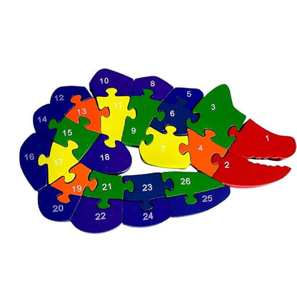 ROOT KRAFT Wooden Giraffe Alphabet and Number Puzzle for Kids, Learning Toy, Giraffe Montessori ABC Educational Alphabet and Number Jigsaw for Toddlers