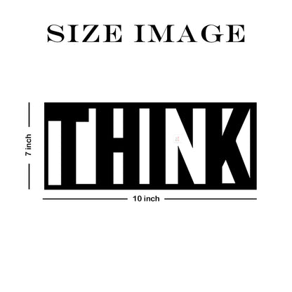 Think Black MDF Plaque Cutout Ready To Hang For Home Office Wall Art Décor, Wall Art Hanging Decorative Item, Home Decoration (Size -7 x 10 Inches)