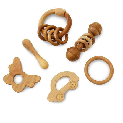 Organic Neem Wood 6 Shape Teether Combo for Baby