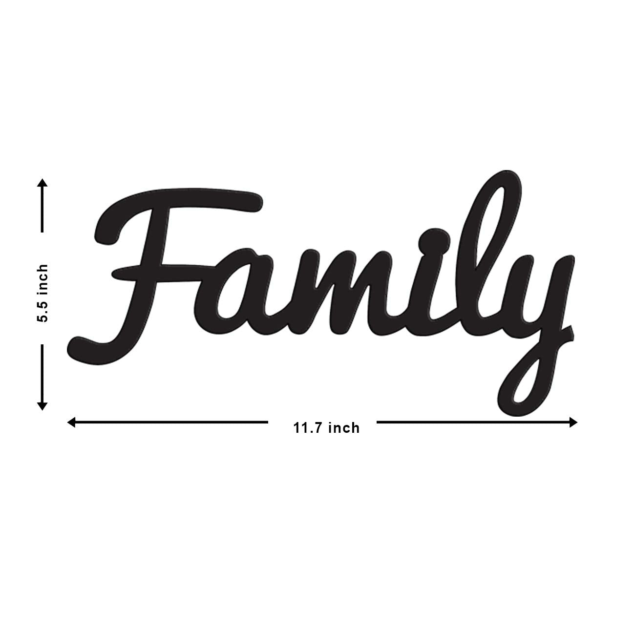 Family MDF Plaque Painted Cutout Ready To Hang Home Décor Wall Art