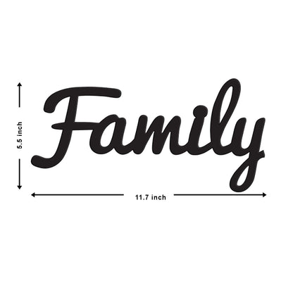 Family MDF Plaque Painted Cutout Ready To Hang Home Décor Wall Art