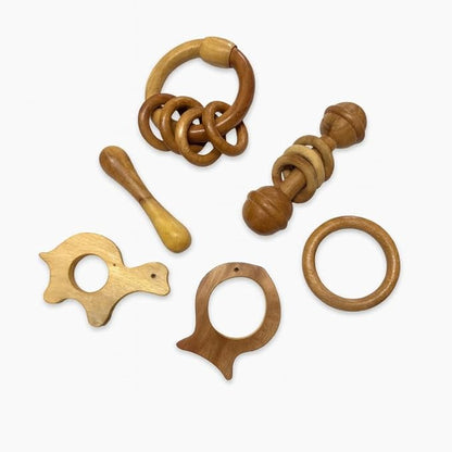 Organic Neem Wood 6 Shape Teether Combo for Baby