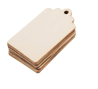 Pine MDF Cutouts Unfinished Tags for Key Chain
